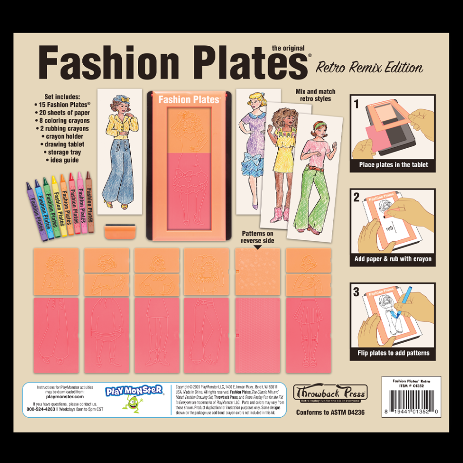 fashion plates toy Niche Utama Home Fashion Plates® Retro Remix Kit