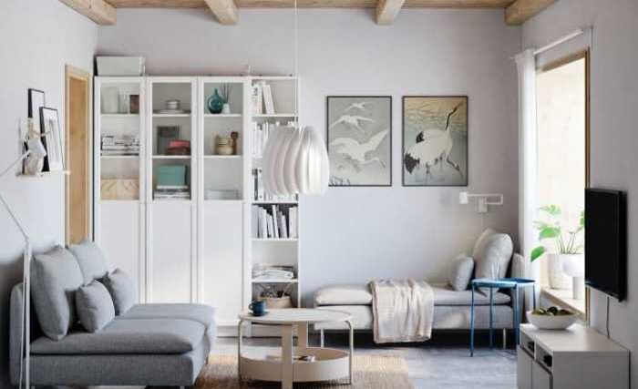 Ikea storage room living furniture ideas rooms hemnes small cozy fits slim everything where cabinet apartment popsugar